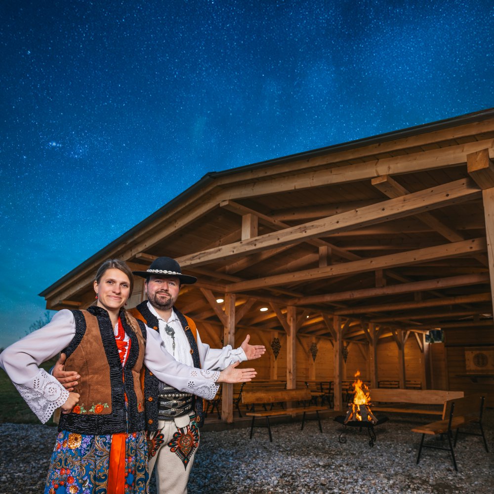 Kulig z widokiem na Tatry