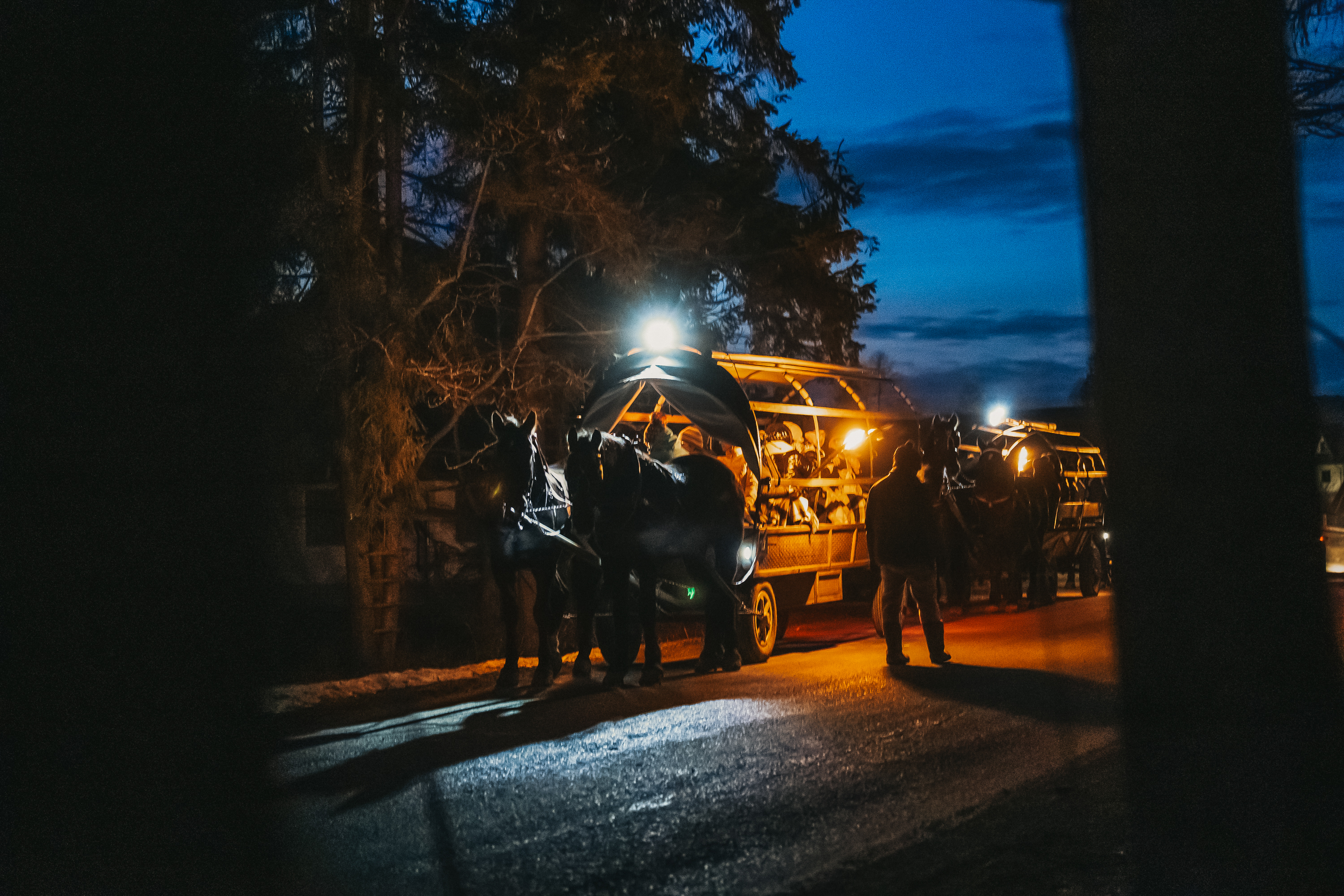 Kulig wieczorny Bukowina Tatrzańska